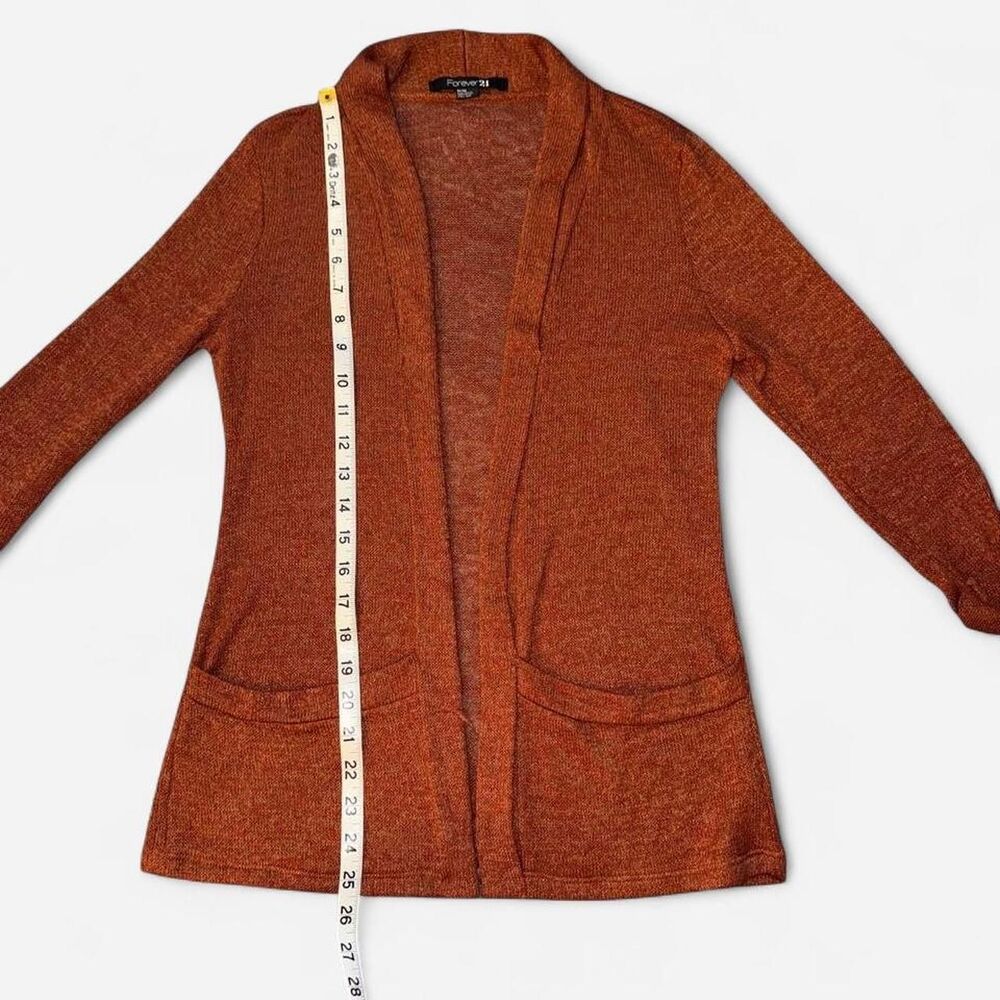 Burnt Orange Forever 21 Lightweight Cardigan, Size Medium - Picture 4 of 7